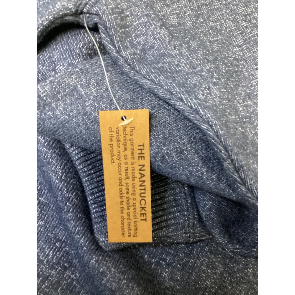 Melrose Place Mens Blue Marl Crewneck Sweater Large The Nantucket Knit Pullover - Picture 4 of 4